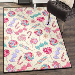 Dried Candy Playroom Rug Candy Pattern Rug Home Decor